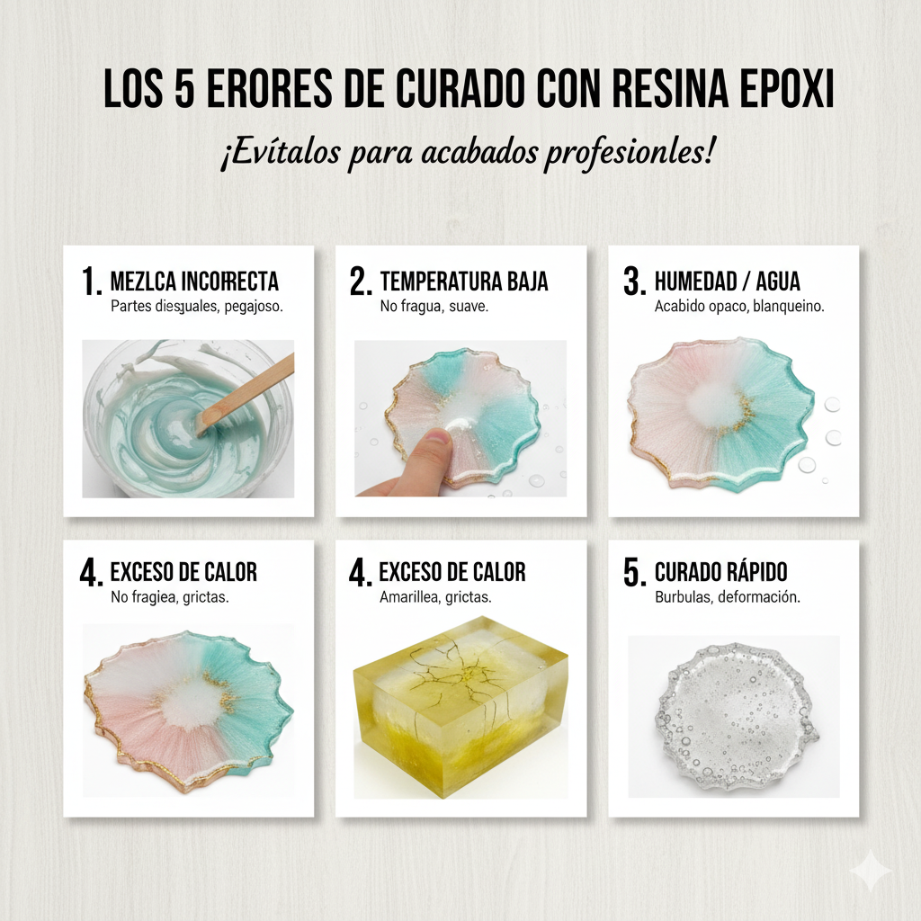 Resina epoxi pegajosa o sin curar